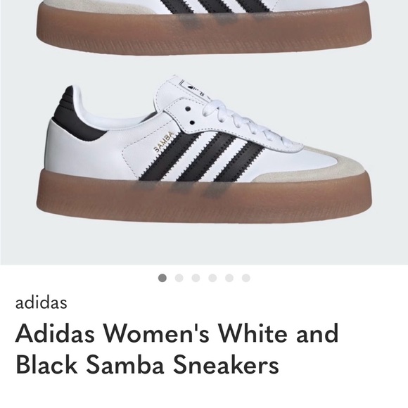 adidas Samba Platform Sneaker - White, Black, Gum.. USED GOOD CONDITION - Picture 3 of 3